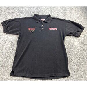 Philadelphia Phantoms Polo Shirt Mens Medium Black Modell's AHL Vintage Hockey